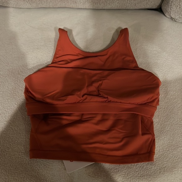 🍋🧡🍊NEW- Lululemon Alian high neck tank top in canyon orange - Picture 13 of 17